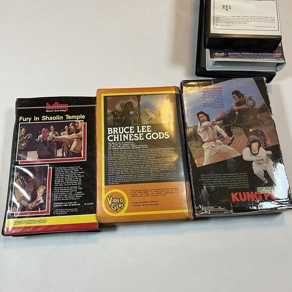 Lot of 6 Rare Empty Kung Fu VHS Cases Display Prop Movie Store Lee Chinese Gods - Picture 9 of 10